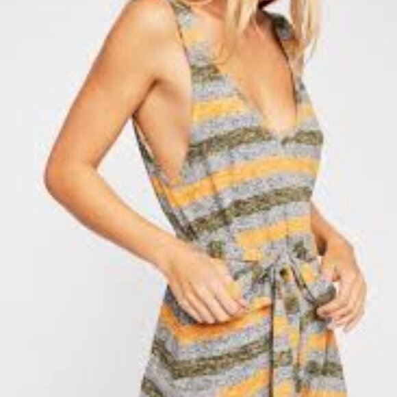Intimately Free People Back in the Game Striped Sleeveless Jumpsuit Women's XS - Picture 5 of 8